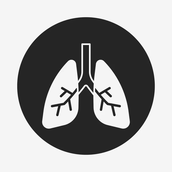 Órgano icono pulmonar — Vector de stock