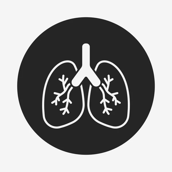 Órgano icono pulmonar — Vector de stock