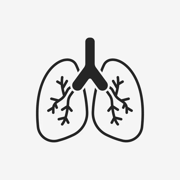 Ícone do pulmão do órgão — Vetor de Stock