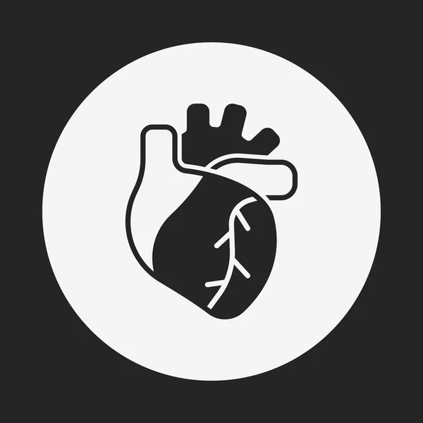 Orgel hart pictogram — Stockvector