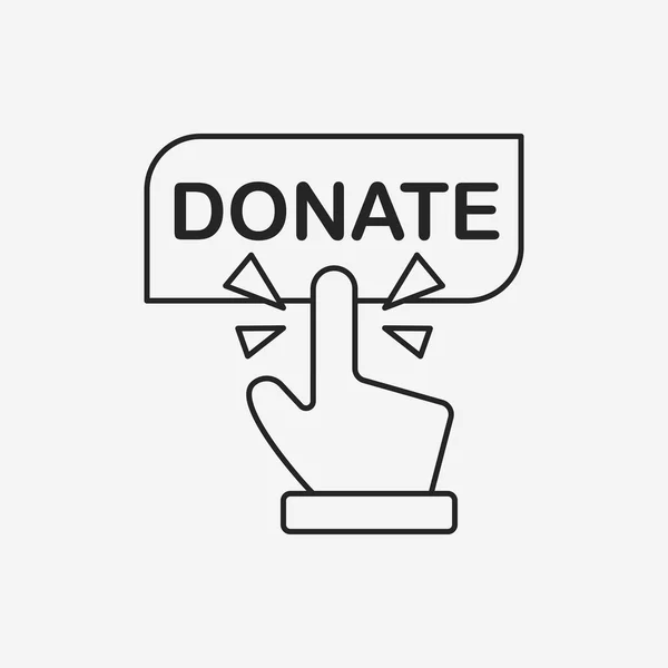 Icono de línea de donación — Archivo Imágenes Vectoriales