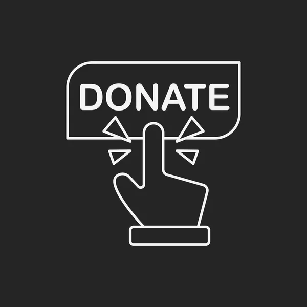 Icono de línea de donación — Archivo Imágenes Vectoriales