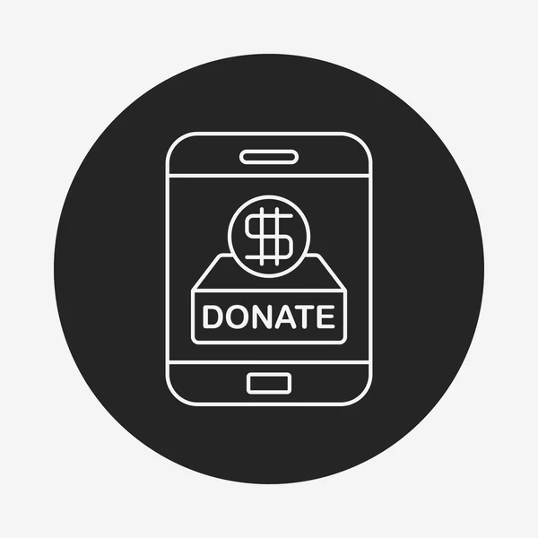 Icono de línea de donación — Archivo Imágenes Vectoriales