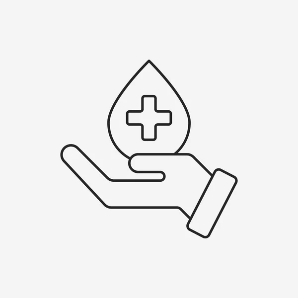 Icono de línea de donación — Vector de stock