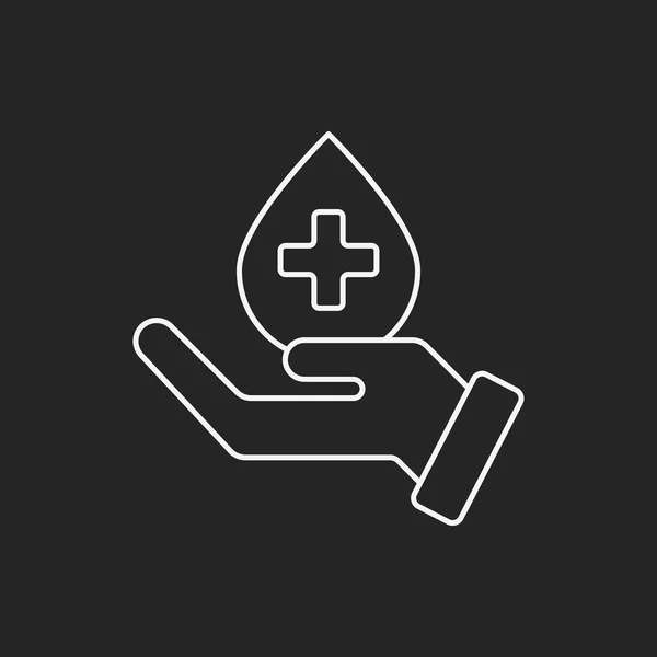Icono de línea de donación — Vector de stock