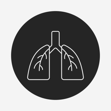 organ akciğer satırı simgesi