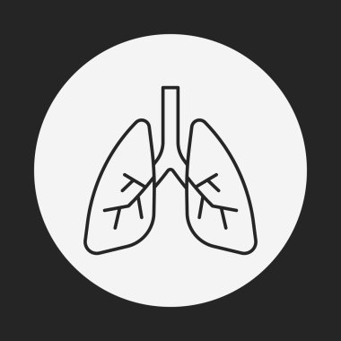 organ akciğer satırı simgesi