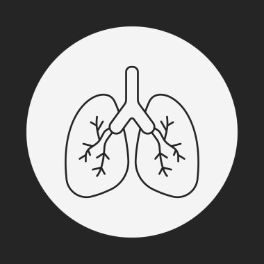 organ akciğer satırı simgesi