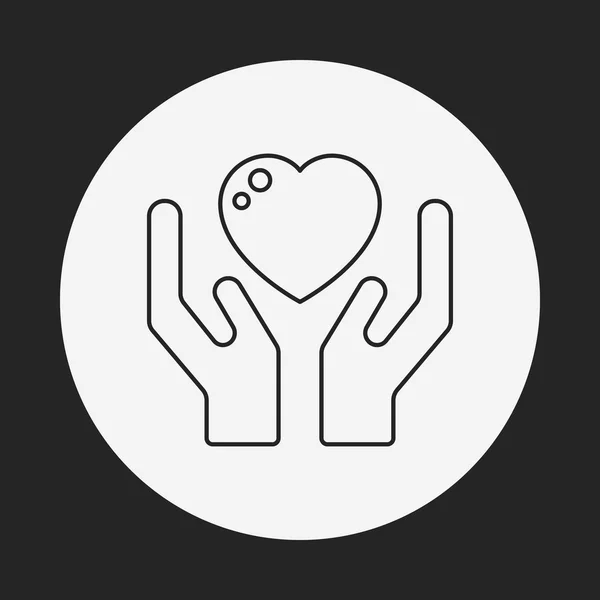 Donation line icon — Stock Vector