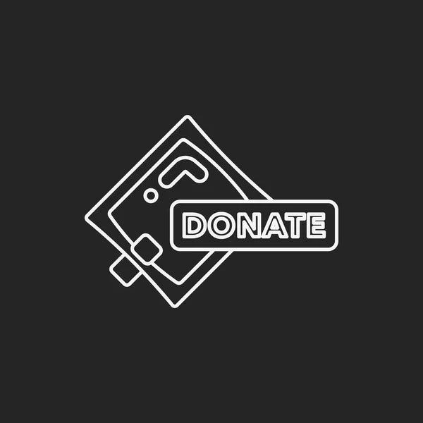 Pictogram Donatielijn — Stockvector