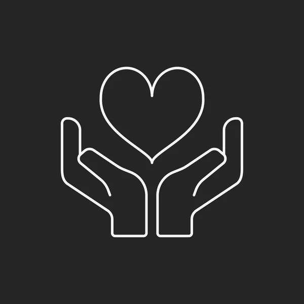 Ikonen för donationslinje — Stock vektor