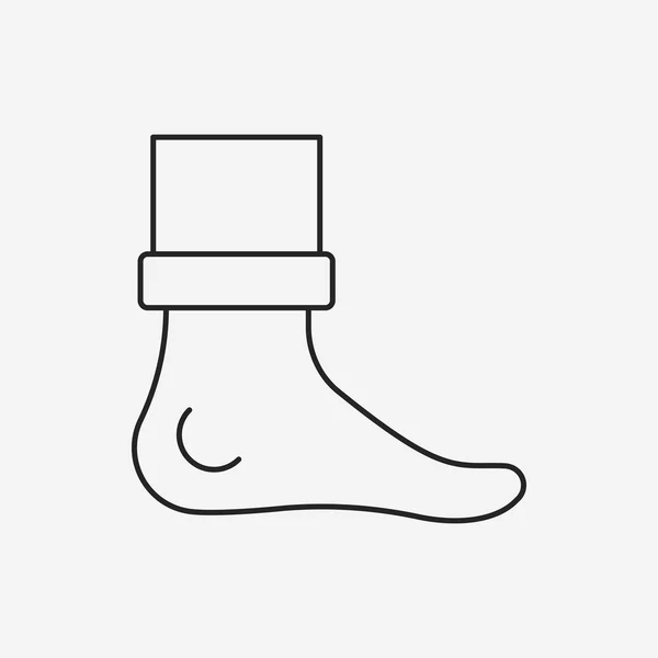 Feet line icon — Stock Vector