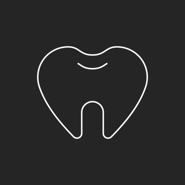 Ícone de linha de dente —  Vetores de Stock