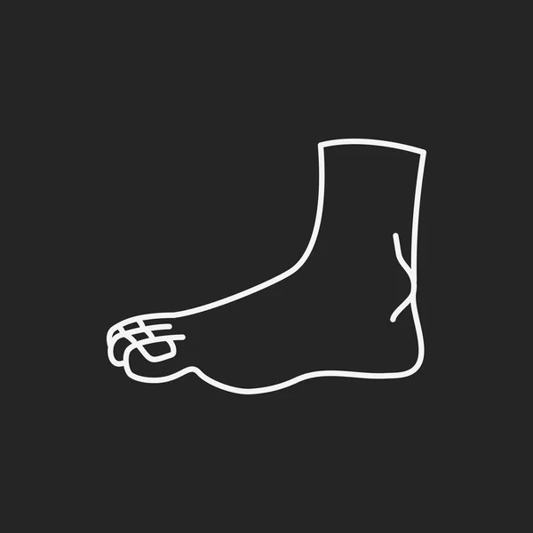 Ikona čáry nohy — Stockový vektor