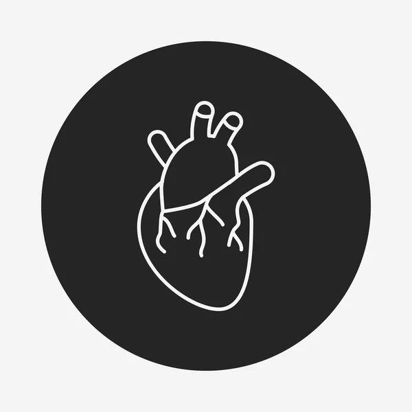 Orgel hjärta ikon — Stock vektor