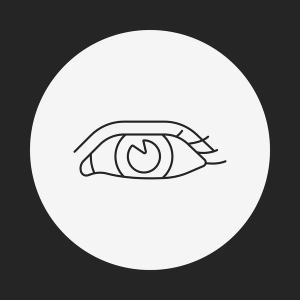 Значок линии глаза — стоковый вектор