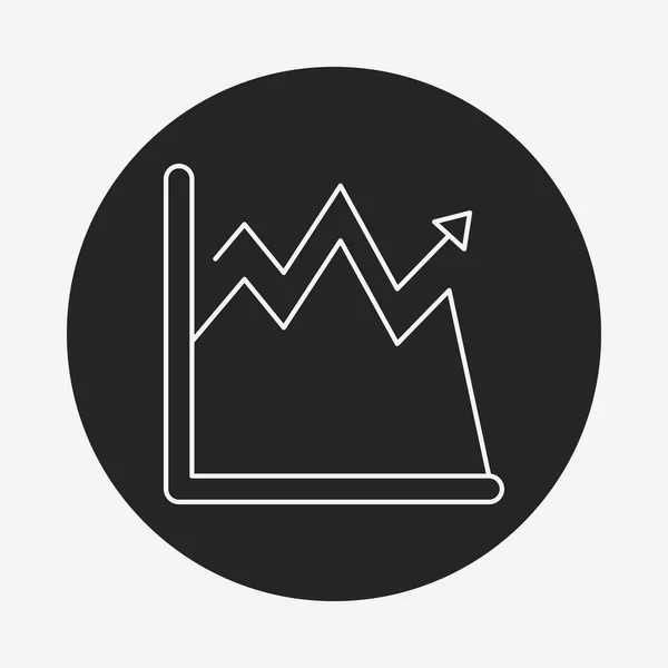 Informatiepictogram grafiek lijn — Stockvector