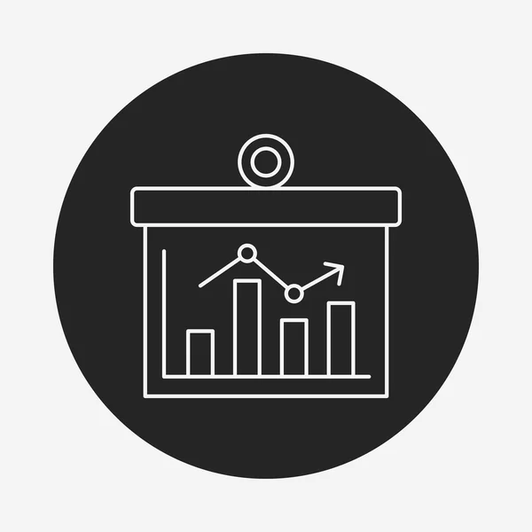 Icono de línea gráfico de información — Vector de stock