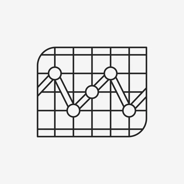 Informatiepictogram grafiek lijn — Stockvector