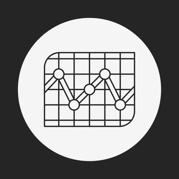 Informatiepictogram grafiek lijn — Stockvector