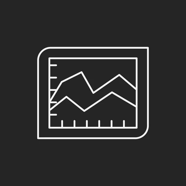 Ícone de linha gráfico de informações — Vetor de Stock