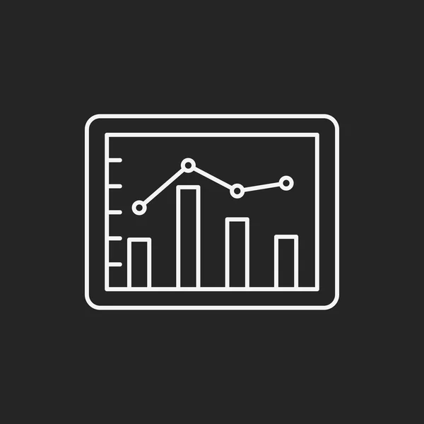 Informatiepictogram grafiek lijn — Stockvector