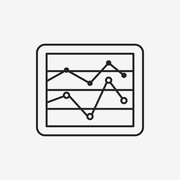 Ícone de linha gráfico de informações — Vetor de Stock