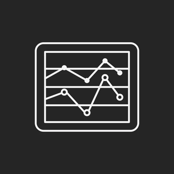 Ícone de linha gráfico de informações — Vetor de Stock