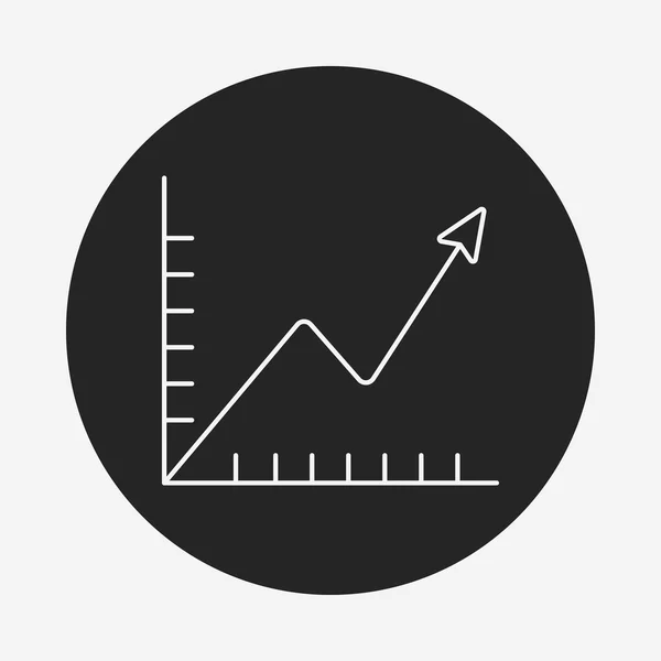 Ícone de linha gráfico de informações — Vetor de Stock