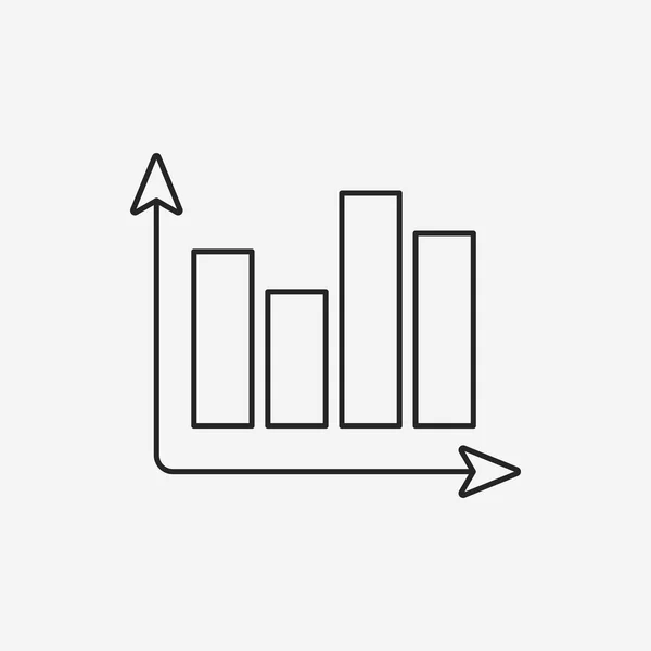 Ícone de linha gráfico de informações — Vetor de Stock