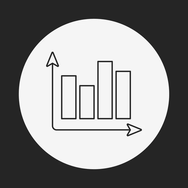 Ícone de linha gráfico de informações — Vetor de Stock