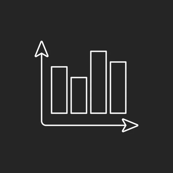 Ícone de linha gráfico de informações — Vetor de Stock