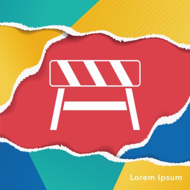 Yollara barikat simgesi