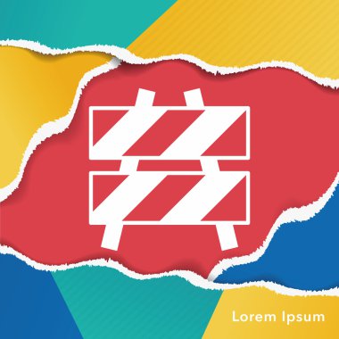Yollara barikat simgesi