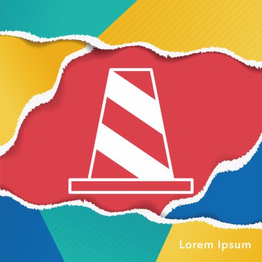 Yollara barikat simgesi