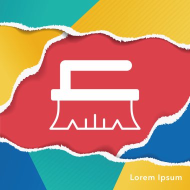 Temizlik fırça simgesini