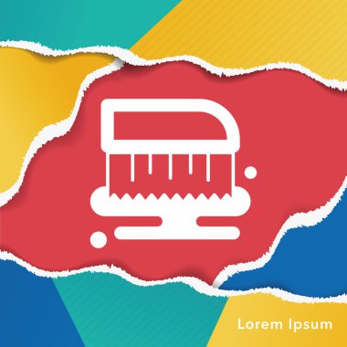 Temizlik fırça simgesini