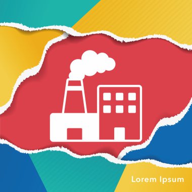 çevre koruma kavramı fabrika simgesi