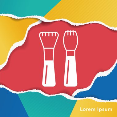 Makyaj fırça simgesini