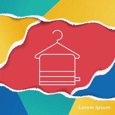 Havlu askısı çizgi simgesi