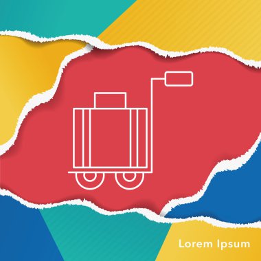 bavul arabası satırı simgesi