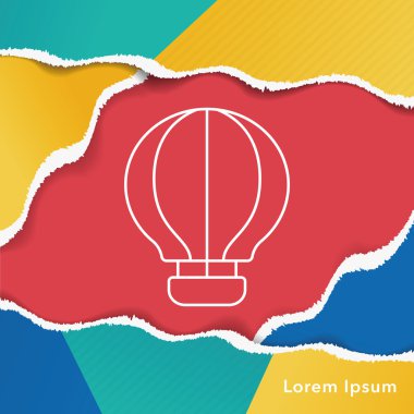 sıcak hava balon satırı simgesi