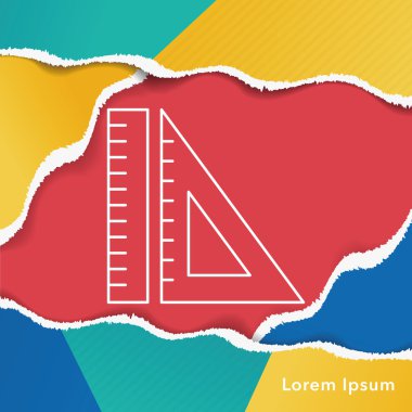 Üçgen cetveli satırı simgesi