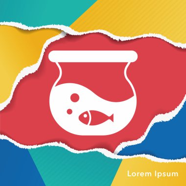 Balık yuvarlak kase simgesi