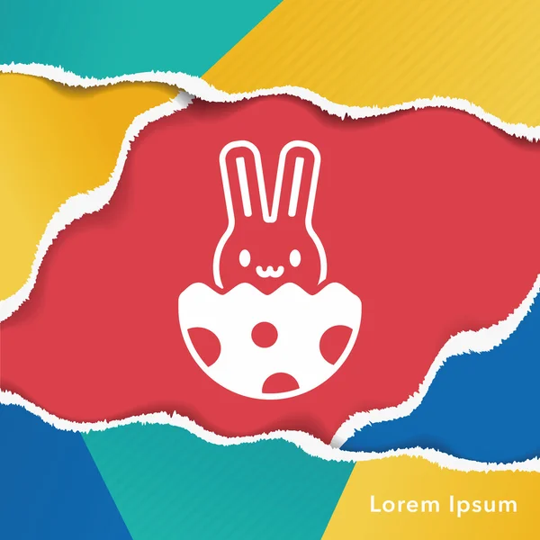 Icono de conejo de Pascua — Vector de stock