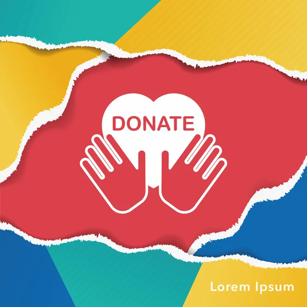 Icona della donazione — Vettoriale Stock