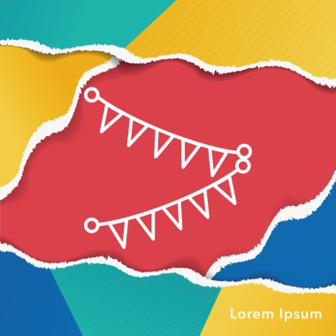 parti süslemeleri şerit satırı simgesi