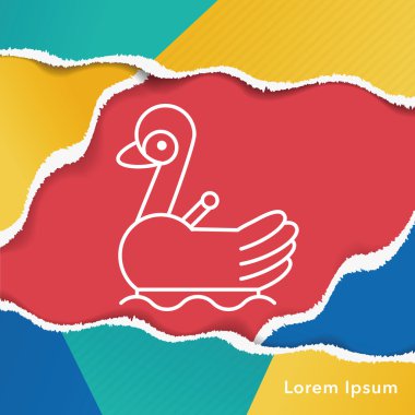 Eğlence Parkı kuğu tekne satırı simgesi