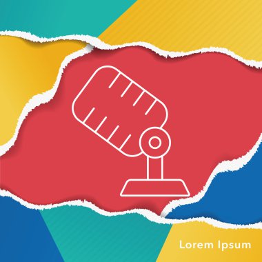 kayıt mikrofon satırı simgesi