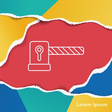 Yollara barikat satırı simgesi